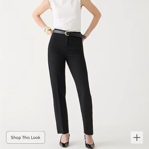 NEW J Crew Kate black straight-leg pant in four-season stretch Size 4